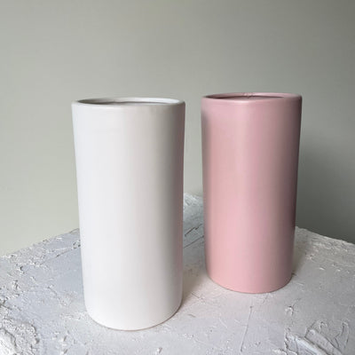 Ceramic Cylinder Vase (Suitable for Small or Medium size bunches) *more colours available