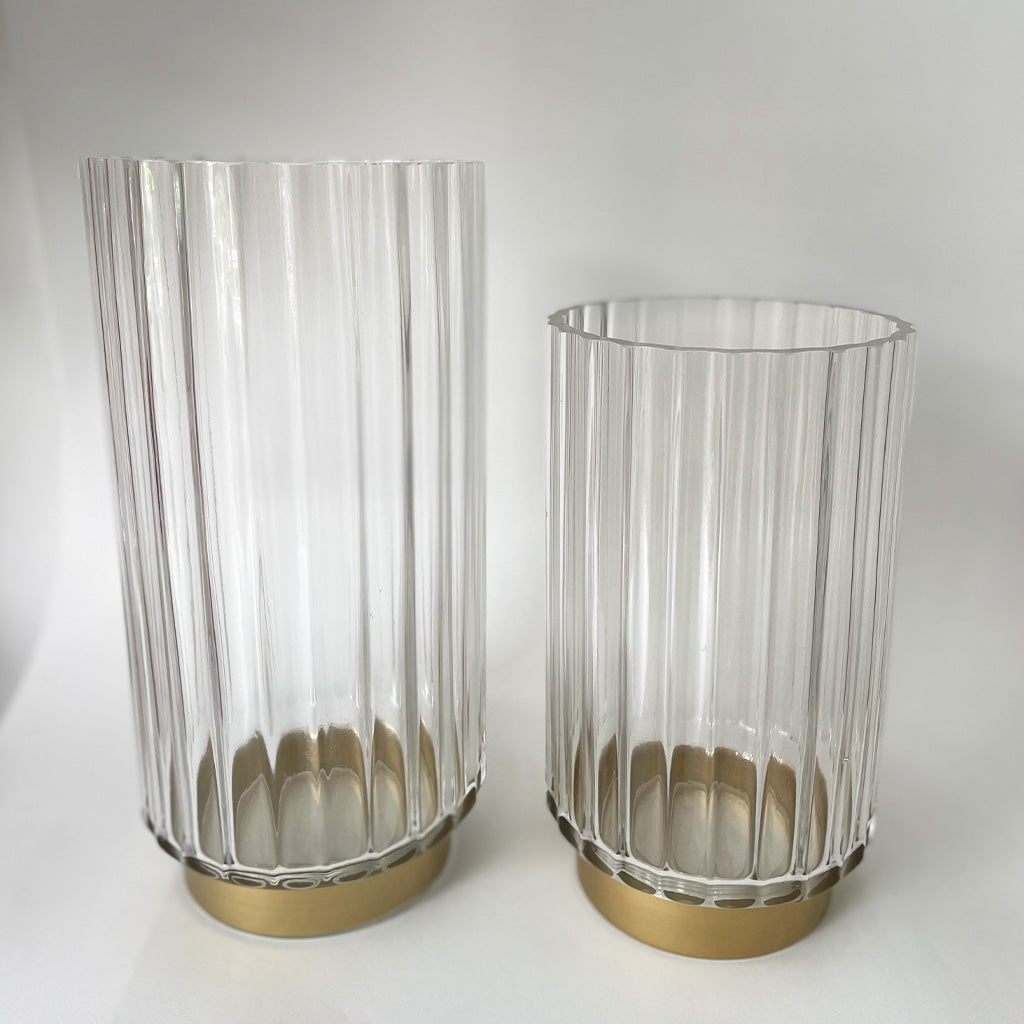 Glass Astoria Ribbed Vases