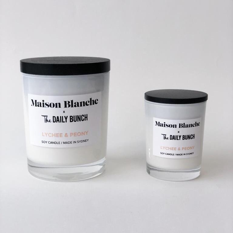 Maison Blanche x The Daily Bunch Lychee & Peony Candle